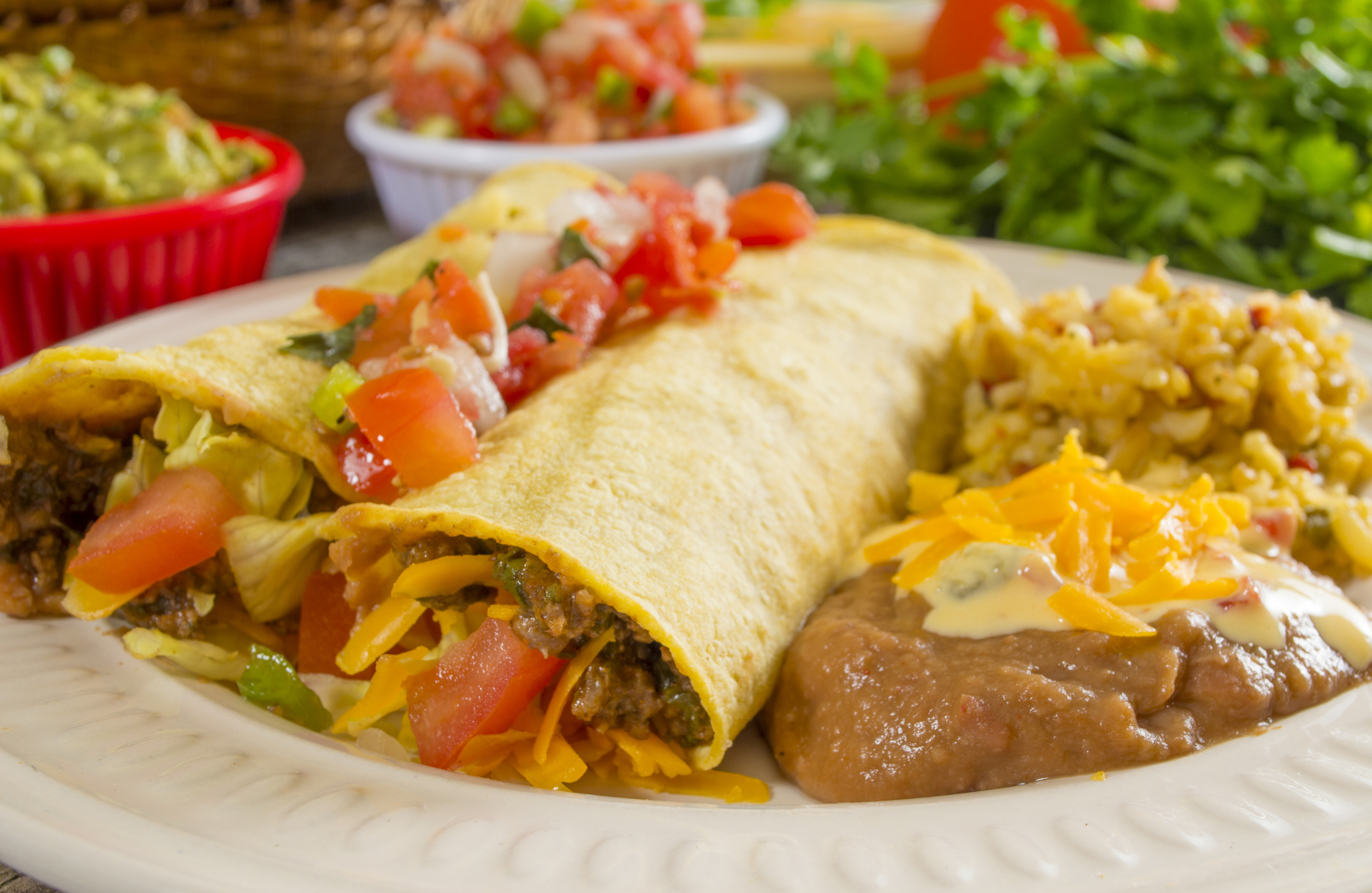 Picture of a plate of Mexican food.